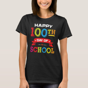 T-shirt Joyeux 100ème Jour De Chemise D'École Pour Les Étu