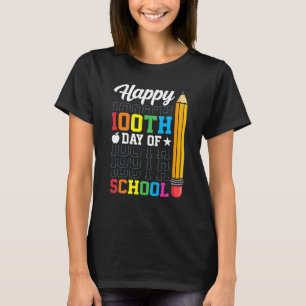 T-shirt Joyeux 100ème Jour de l'école 100 Jours de fille d