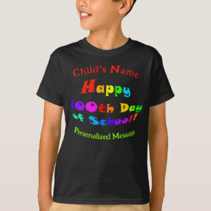T-shirt Joyeux 100ème Jour de l'école amusant coloré enfan