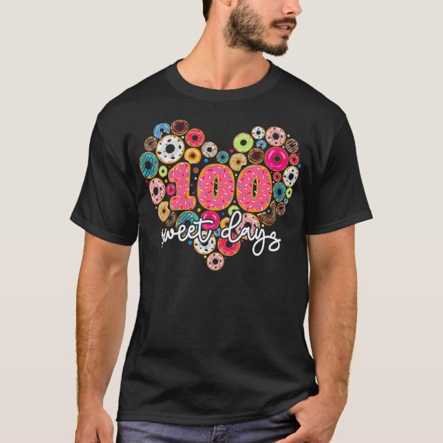 T-shirt Joyeux 100ème Jour De L'École Dents 100 Jours Doux (Devant)