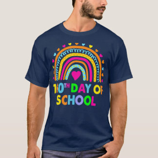 T-shirt Joyeux 100ème Jour De L'École Enseignant Arc En Ci