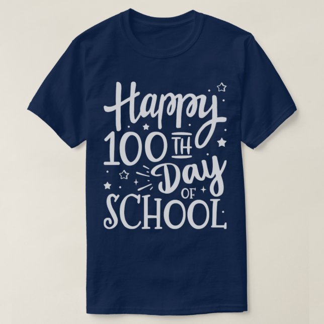T-shirt Joyeux 100ème jour d'école pour 100 jours d'étudia (Design devant)