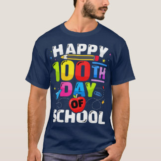 T-shirt Joyeux 100ème jour d'école pour 100 jours d'étudia