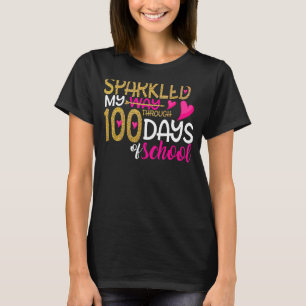 T-shirt Joyeux 100ème Jour J'Ai Éclaté Mon Chemin Pendant 