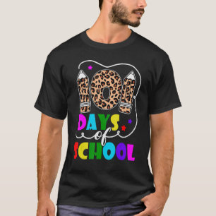 T-shirt Joyeux 101 Jours D'Étudiant Léopard 100 Jours
