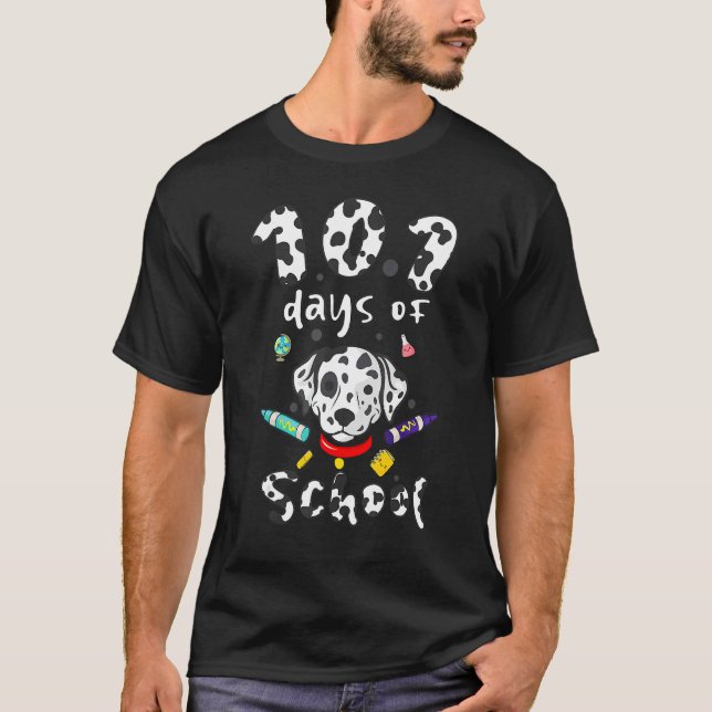 T-shirt Joyeux 101 Jours Mignonne Chien 100 Jours Smarter  (Devant)