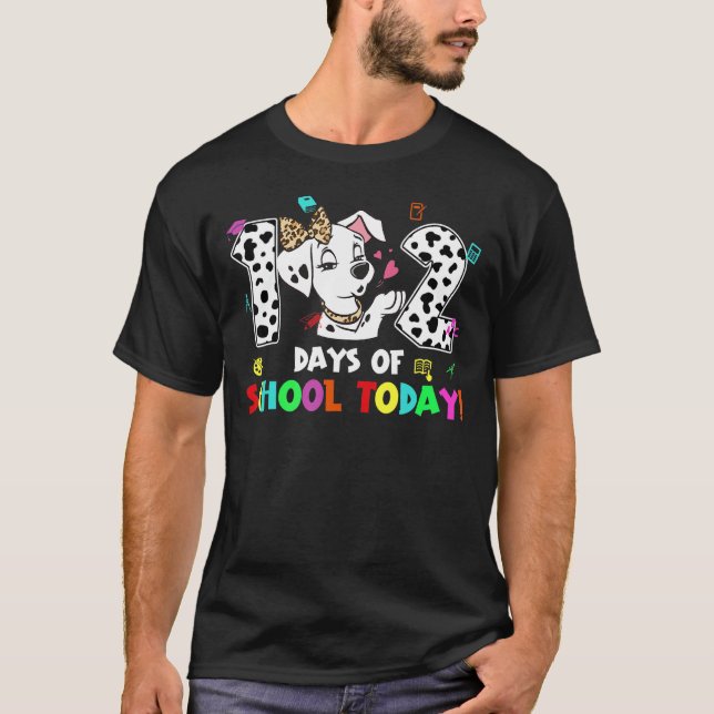 T-shirt Joyeux 102 Jours Amoureux des chiens Étudiant Ou E (Devant)