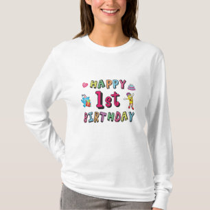 T-shirt Joyeux 1er anniversaire pour 1 an Enfants B jour s