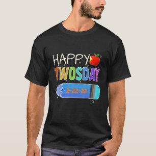 T-shirt Joyeux 22/02/22 Jeudi Mardi 22 Février 2022 S