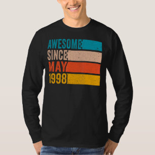T-shirt Joyeux 24e anniversaire fête 24 ans Awesome Sinc