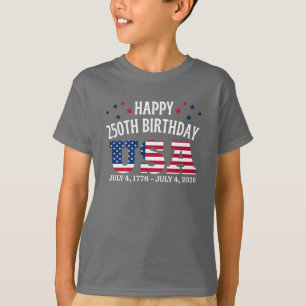 T-shirt Joyeux 250e anniversaire États-Unis 4 juillet