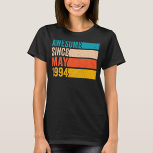 T-shirt Joyeux 28e anniversaire fête 28 ans Awesome Sinc
