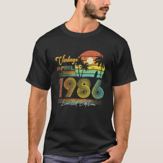 T-shirt Joyeux 36E Anniversaire 36 Ans Vintage Avril 1988