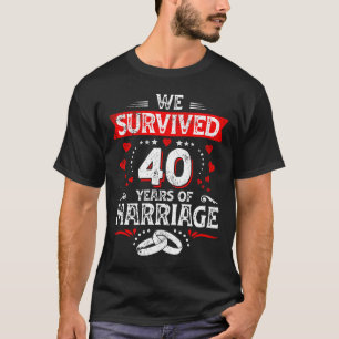 T-shirt Joyeux 40e anniversaire de Mariage en couple