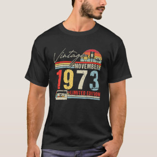 T-shirt Joyeux 48E Anniversaire Vintage Novembre 1973 48 A