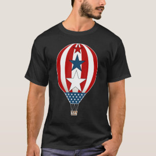 T-shirt Joyeux 4 juillet à chaud ballon Tee A Balloonati