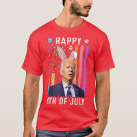 Joyeux 4 juillet Confus Drôle Joe Biden Heureux E