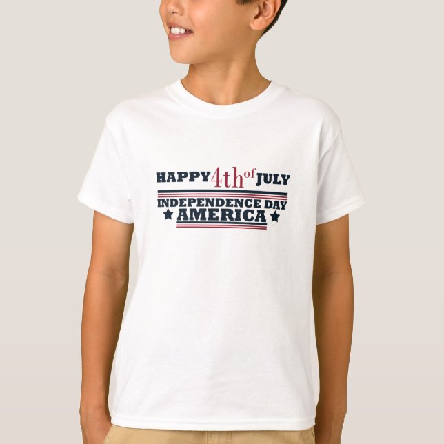 T-shirt Joyeux 4 juillet fête de l'indépendance Amérique (Devant)