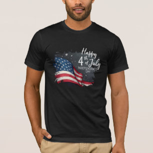 T-shirt Joyeux 4 juillet Illustration d'art vintage de dra