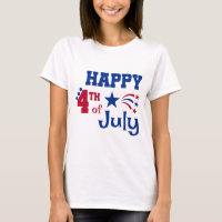 Joyeux 4 juillet typographie et pétards