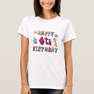 T-shirt Joyeux 4e anniversaire de Birthday 4 year b-day wi