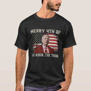 T-shirt Joyeux 4E De Fête des pères Drôle Biden Confus 4E