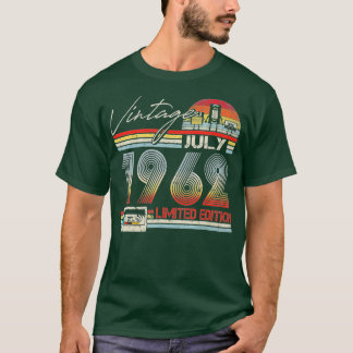 T-shirt Joyeux 60e anniversaire Vintage juillet 1962 60 an