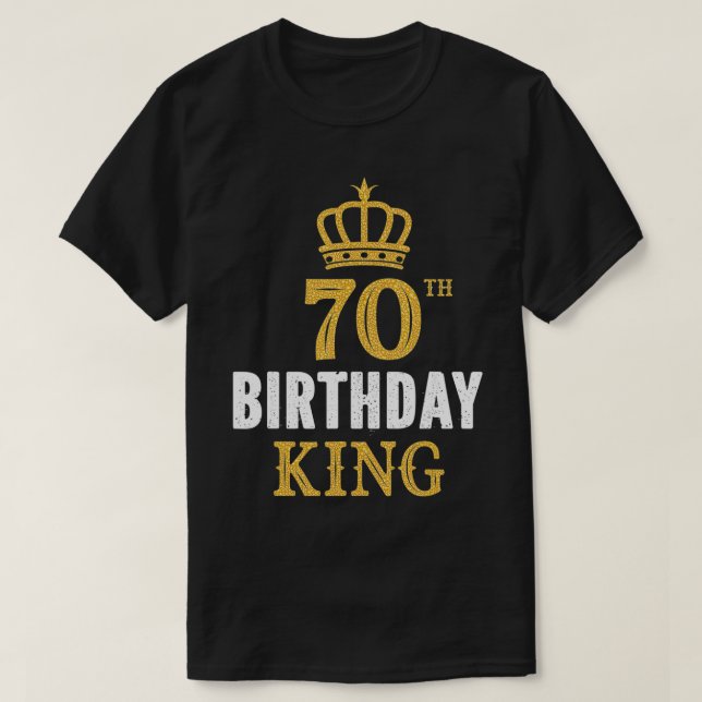 T-shirt Joyeux 70e anniversaire King 70 ans idées de fête (Design devant)