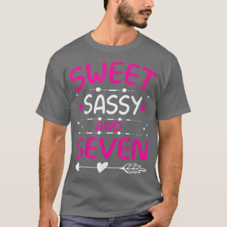 T-shirt Joyeux 7e anniversaire Sweet Sassy et Sept filles 
