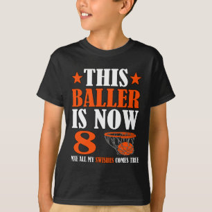 T-shirt Joyeux 8e anniversaire 8 ans Basketball 8e anniver