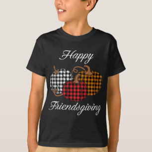 T-shirt Joyeux Action d'Amabilité Plaid Thanksgiving