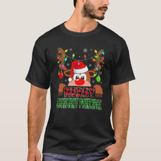 T-shirt Joyeux adjoint principal renne Buffalo Plaid C