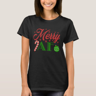 T-shirt Joyeux AF Joyeux Noël Père Noël Elfs