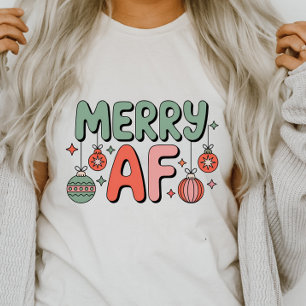 T-shirt Joyeux AF Mignon Drôle Noël