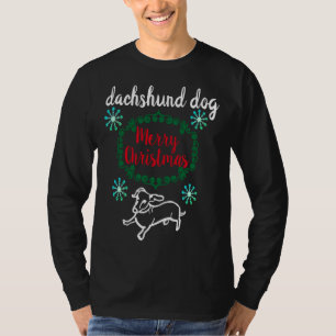 T-shirt Joyeux Amoureux des chiens De Noël À Travers Le Sn