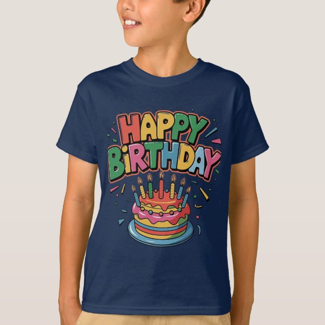 T-shirt Joyeux anniversaire (Devant)