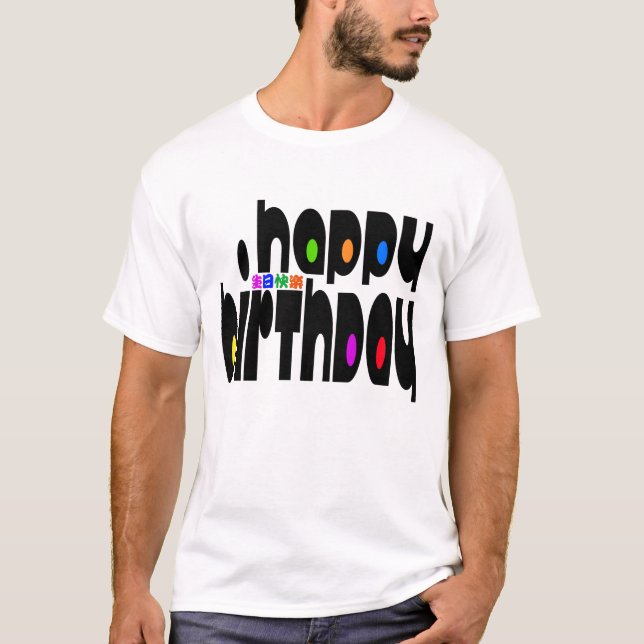 T-shirt Joyeux anniversaire (Devant)