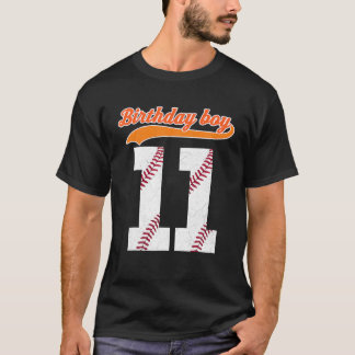 T-shirt Joyeux Anniversaire 11E 11 Ans Cadeaux De Baseball