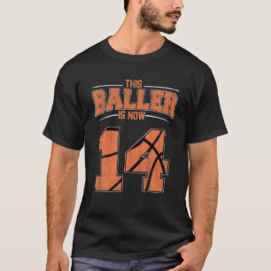 T-shirt Joyeux Anniversaire 14 Ans Basketball Boys Fournth