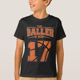 T-shirt Joyeux Anniversaire 17 Ans Basketball Garçons Seve