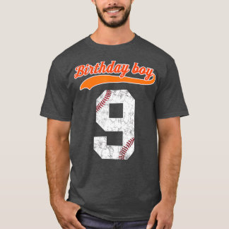 T-shirt Joyeux Anniversaire 9e 9 ans Vieux Baseball Cadeau