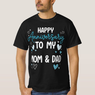 T-shirt Joyeux anniversaire à ma mère et à mon père
