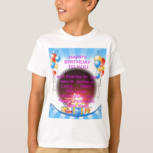 T-shirt Joyeux anniversaire à vous Art Imprimer (Devant)