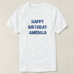 T-shirt Joyeux anniversaire America Stars Stripes Blue