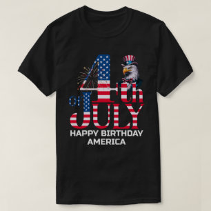 T-shirt Joyeux anniversaire Amérique - 4 juillet