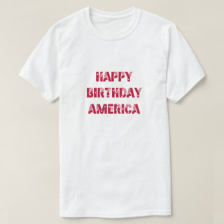 T-shirt Joyeux Anniversaire Amérique étoiles rayures rouge