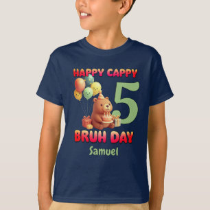 T-shirt Joyeux Anniversaire CAPPY BRUH Custom Capybara 5èm