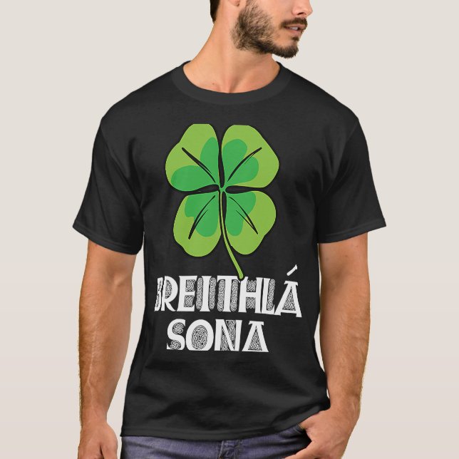 T-shirt Joyeux Anniversaire En Irlandais Breithla Sona St  (Devant)