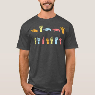 T-shirt Joyeux anniversaire en langue des signes ASL