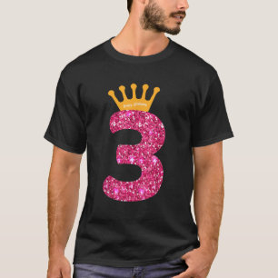 T-shirt Joyeux Anniversaire Filles 3ème Fête 3 Ans Anniver